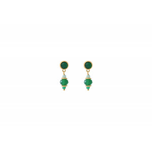 Boucles d’oreilles puces vertes Silma Satellite 