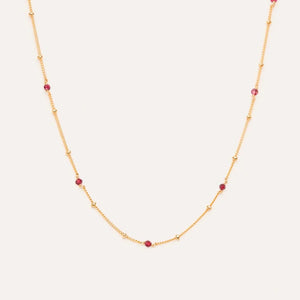 Collier satellite GRENAT en gold Filled - YAY PARIS