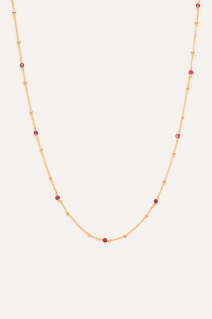 collier fin et pierres fines en gold filled YAY