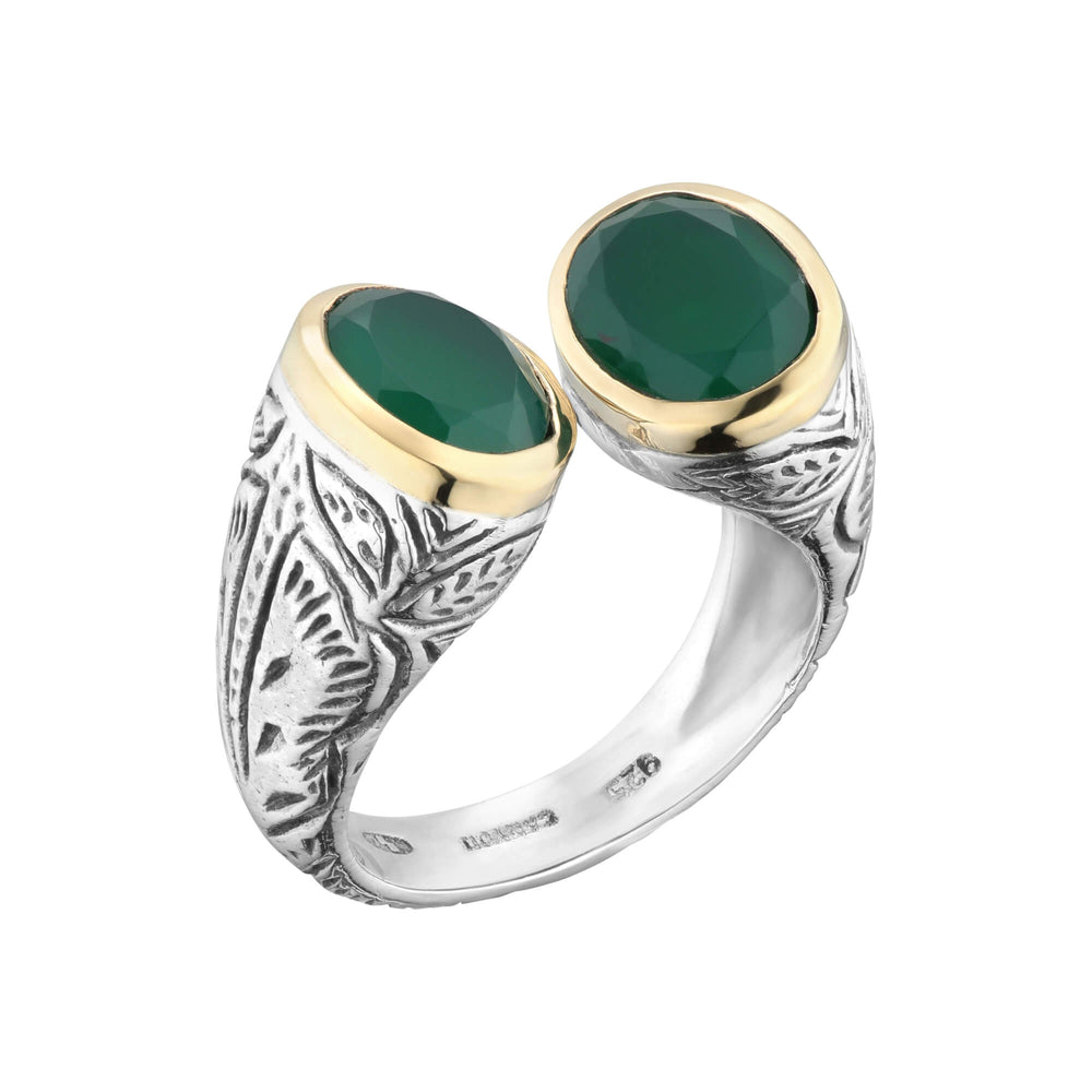 Bague Hari - Onyx verte