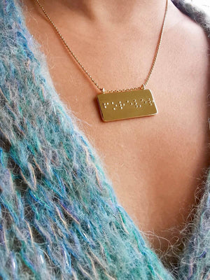 Collier braille - FOREVER - bijoux plaqué or 