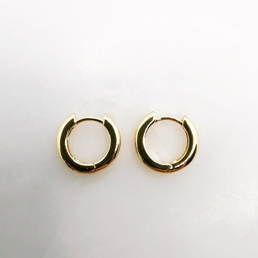 Mini créoles - helix - plaqué or 
