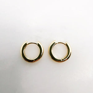 Mini créoles - helix - plaqué or 