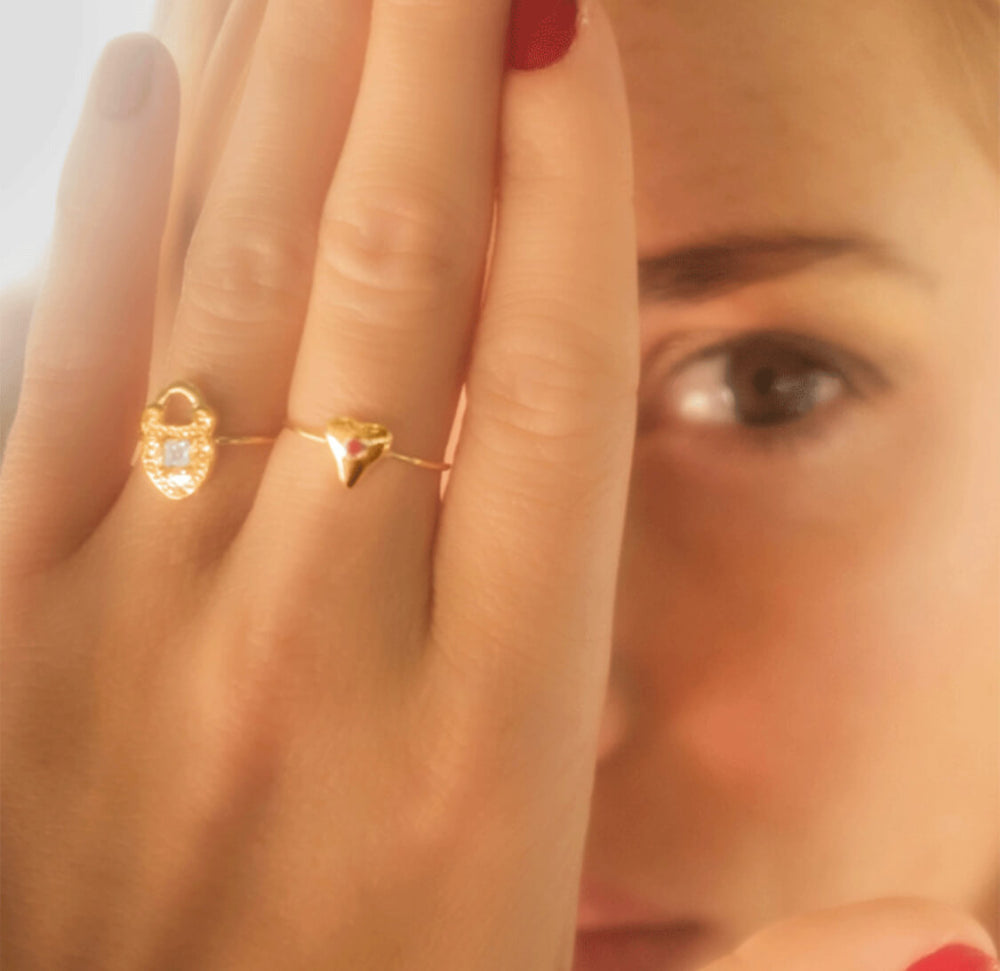 Bague cadenas - topaze - jeannie - Les merveilleuses
