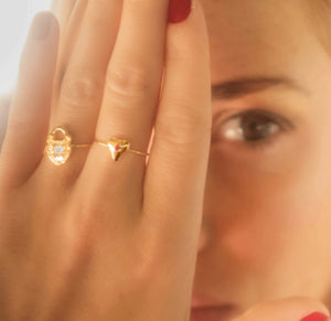 Bague cadenas - topaze - jeannie - Les merveilleuses
