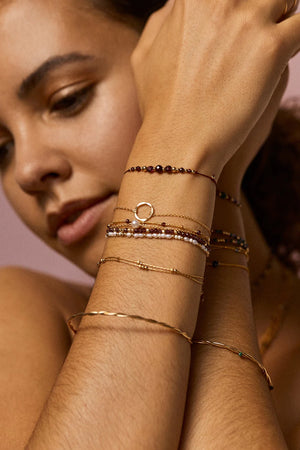 Bracelet Satellite - Grenat