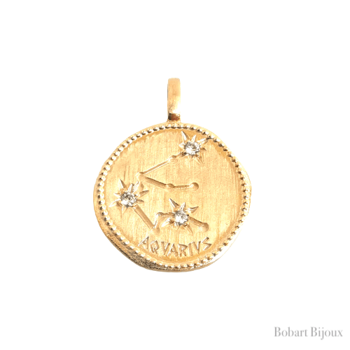 
            
                Charger l&amp;#39;image dans la galerie, Médaille pendentif Verseau - Constellation
            
        
