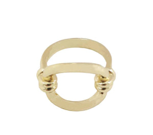 Bague noeud - plaqué or 