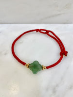 Bracelet - Aventurine - Plaque or - Ajustable 