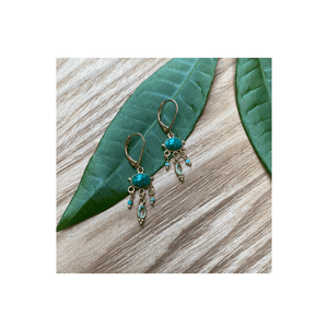 Bobart Bijoux - Boucles d'oreilles femme - Silimanite Emeraude - Boucles d'oreilles