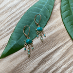 Boucles d'oreilles Ondine  - Silimanite Emeraude