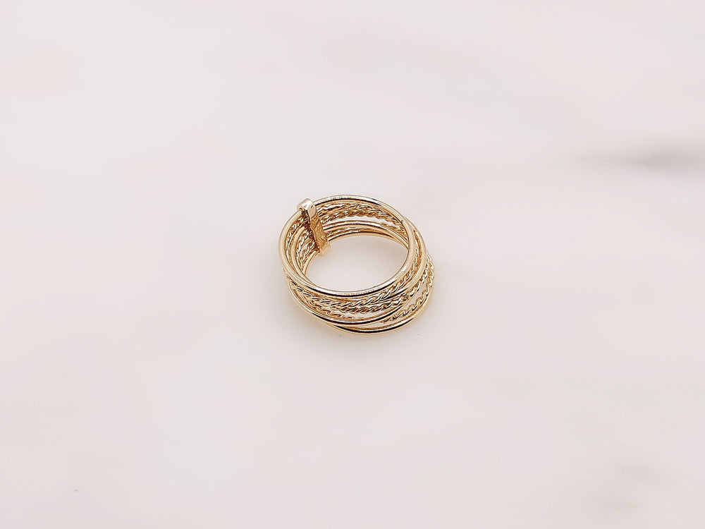 Bague Anouk semainier plaque or bijou createur