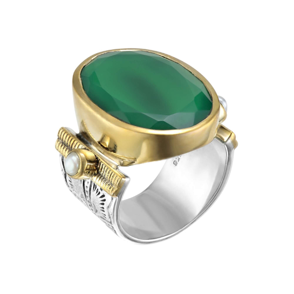 Bague Roma - Onyx verte