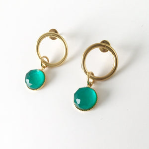 Boucles d'oreilles anneau POM