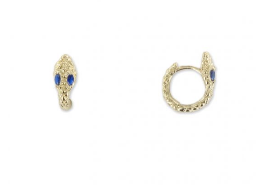 Boucles d'oreilles - mini créoles serpent