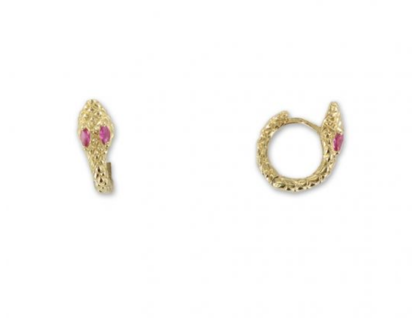 Boucles d'oreilles - mini créoles serpent