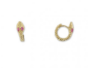 Boucles d'oreilles - mini créoles serpent