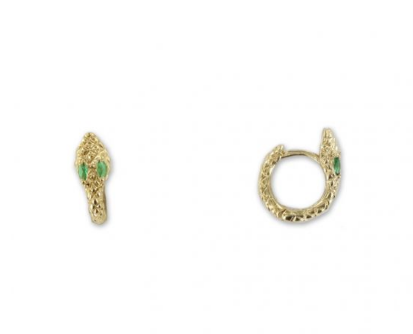 Boucles d'oreilles - mini créoles serpent