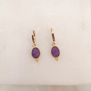 Boucle d’oreille créole Bindi - Pierres semi précieuses