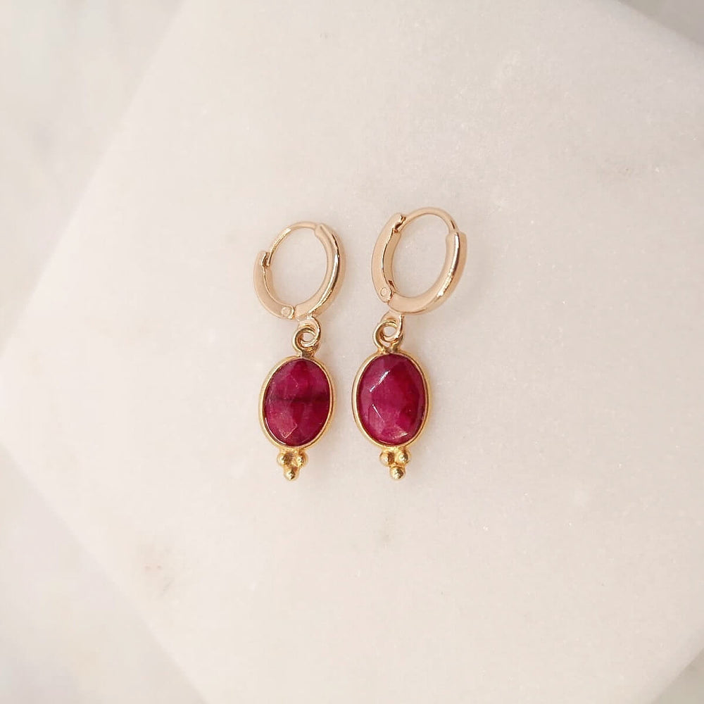 Boucle créole Bindi - Pierres semi précieuses