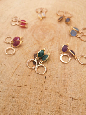 Boucle créole Bindi - Pierres semi précieuses