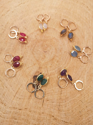 Boucle créole Bindi - Pierres semi précieuses