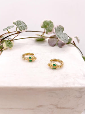 Boucles d'oreilles - mini créoles serpent