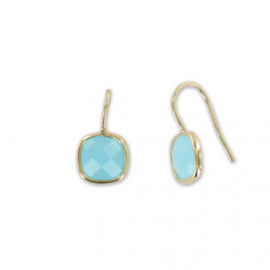 Boucles d'oreilles Pierre sertie - bleu turquoise