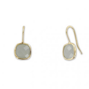 Boucles d'oreilles Pierre sertie - gris