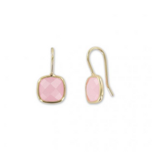 Boucles d'oreilles Pierre sertie - rose
