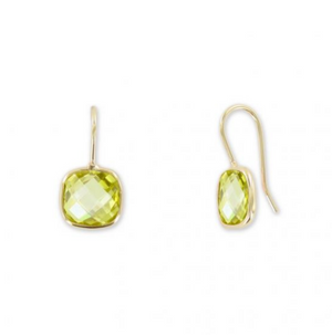 Boucles d'oreilles Pierre sertie - vert peridot