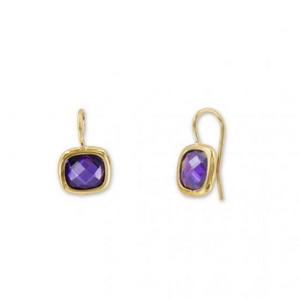 Boucles d'oreilles Pierre sertie - violet