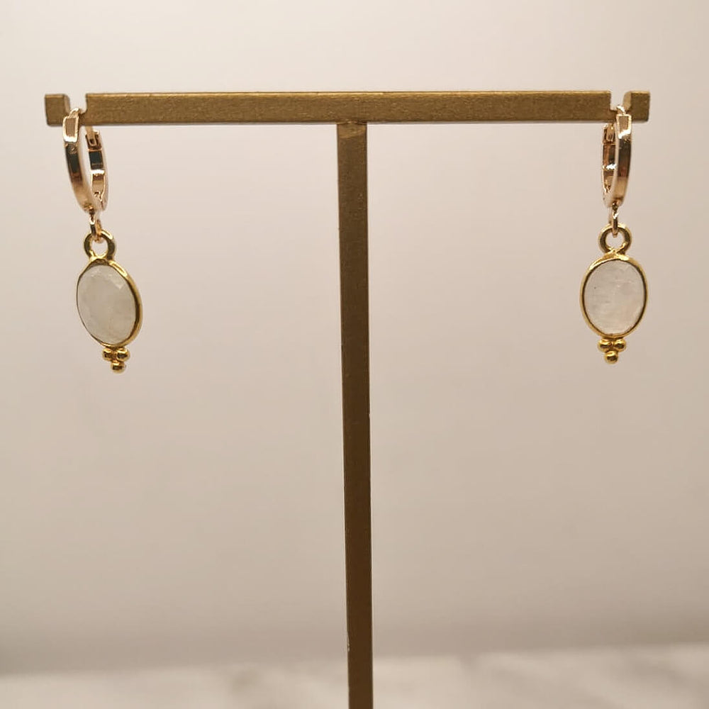 Boucle d’oreille créole Bindi - Pierres semi précieuses