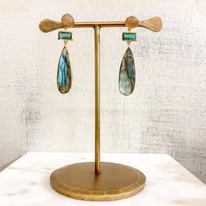 Boucles d'oreilles ASHA - pierres semi-précieuses