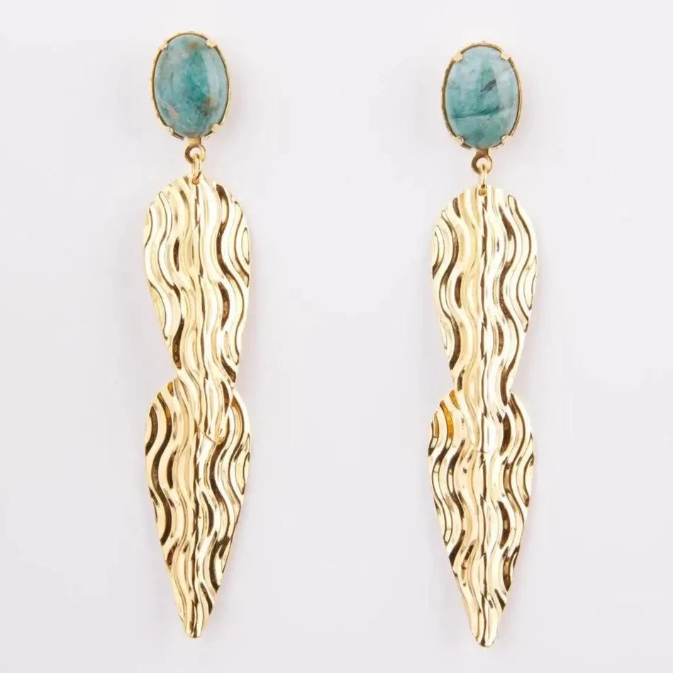 Boucles d'oreilles Adèle - Jaspe Vert