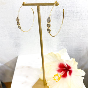 Boucles d'oreilles Leela - Labradorite