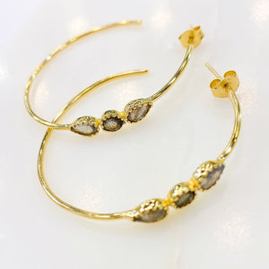 Boucles d'oreilles Leela - Labradorite