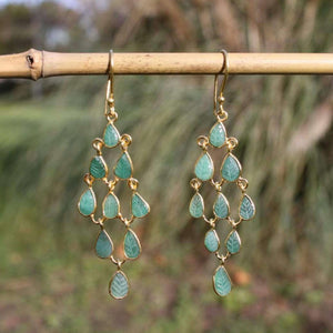 Boucles d'oreilles - Les Précieux - Pierres naturelles - Emeraudes 
