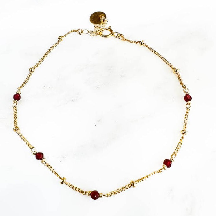 Bracelet Satellite - Grenat