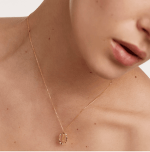 Collier lettre pierres pd paola