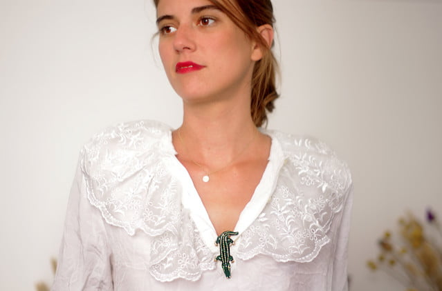 CLAP - Coco green crocodile - bijoux à clipper