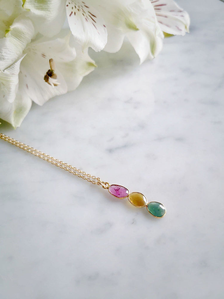 Collier Azalée - 3 Tourmalines