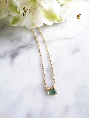 collier tourmaline bleue plaquee or
