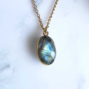 Collier Flora - Labradorite
