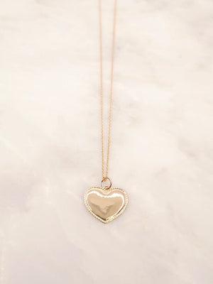 Collier Giulia - pendentif coeur - Bijoux plaqué or