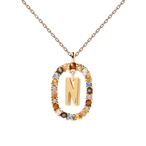 Collier Lettre N - PD PAOLA Jewelry - bijoux or