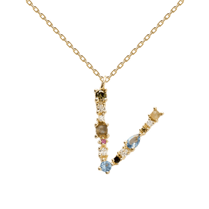 Collier Lettre V - collection I am - PD paola bijoux Paris