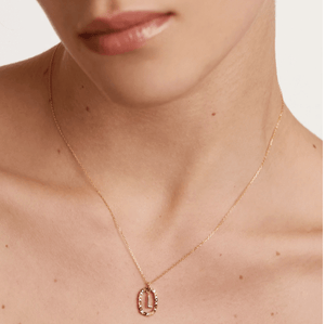 collier or lettre PD paola