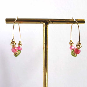 Boucles d'oreilles créoles SHAH - Tourmaline