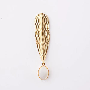 Boucles oreilles EVA KRYSTAL longue et pendantes nacre